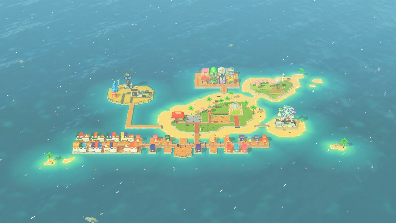 An overhead view of my Tomodachi Life island